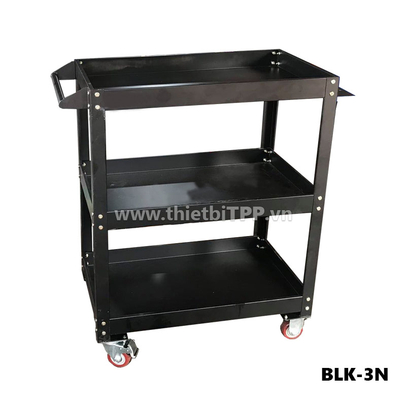 Xe 3 tầng đẩy đựng dụng cụ đồ nghề sửa chữa BLK-3N màu đen